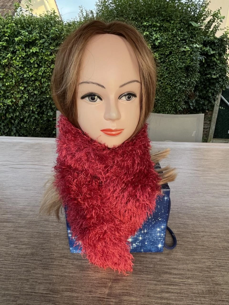 Écharpe scarf Schal bufanda sjaal sciarpa scairf lenço  Rouge rosé  longueur 1m3